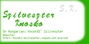 szilveszter knosko business card